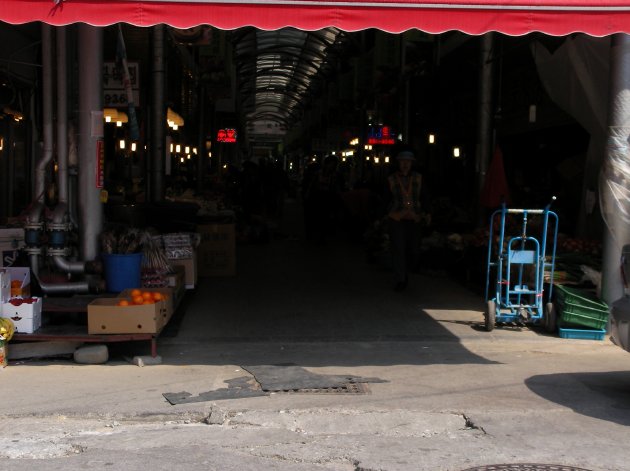 2009年に撮影した市場内の風景